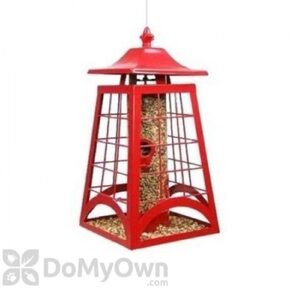 Hiatt Manufacturing Large Lighthouse Lantern Bird Feeder (50125) Red